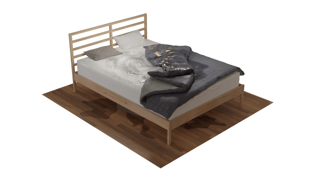 image of 3D model of Wet Bed side view